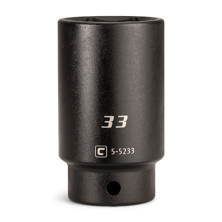 Capri Tools 1/2 in Drive 33 mm 6-Point Metric Deep Impact Socket 5-5233